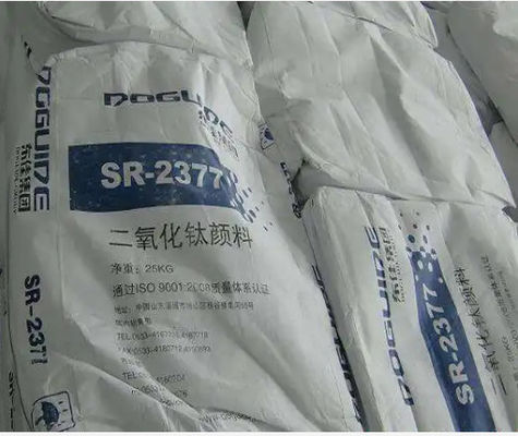 Rutile διοξείδιο Tio2 SR-2377 τιτανίου άσπρη χρωστική ουσία στο πλαστικό έγγραφο χρωμάτων