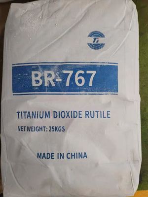 BR-767 Ρουτιλίου Διοξειδίου του Τιτανίου TiO2 Χρωστική με Σύνθετη Επίστρωση Si-Al, Υψηλή Μετατροπή σε Ρουτίλιο ≥98,5%, και Μέγεθος Σωματιδίων 0,22-0,28 μm