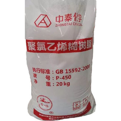 Zhongtai π-450 ρητίνη CAS PVC κολλών γαλακτώματος Νο 9002-86-2